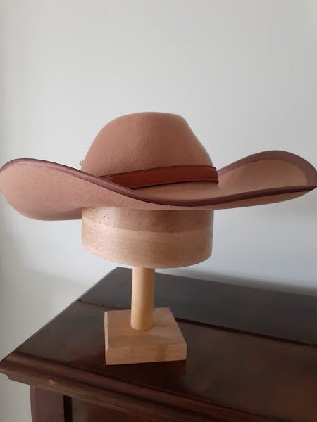 Tan wool felt cowboy hat (The Bootscooter)