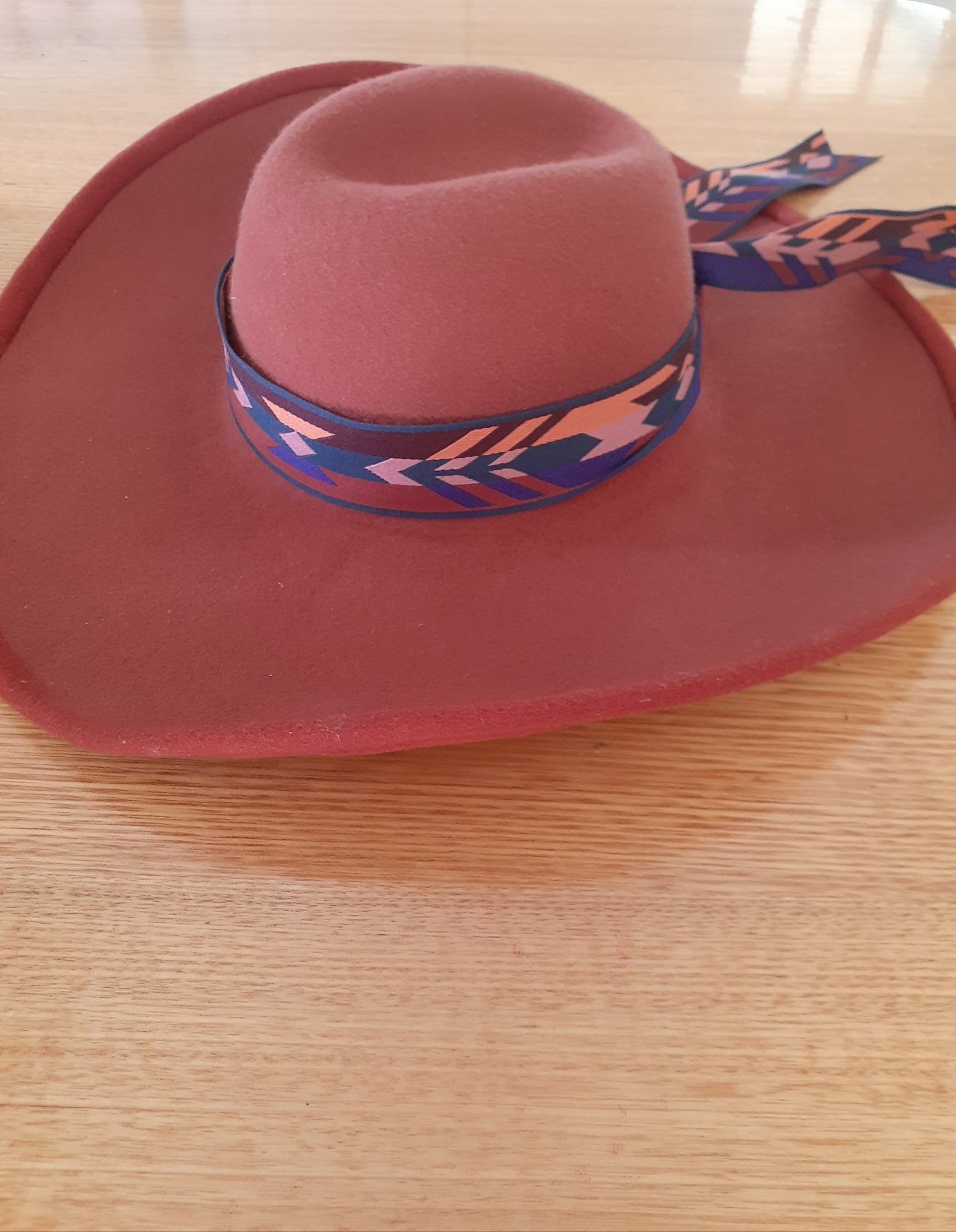 Rust felt cowboy hat (The Bootscooter)
