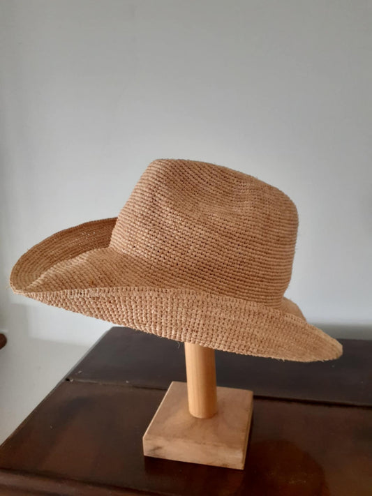 🌾 A New Hat: The Raffia Straw Boho Cowboy