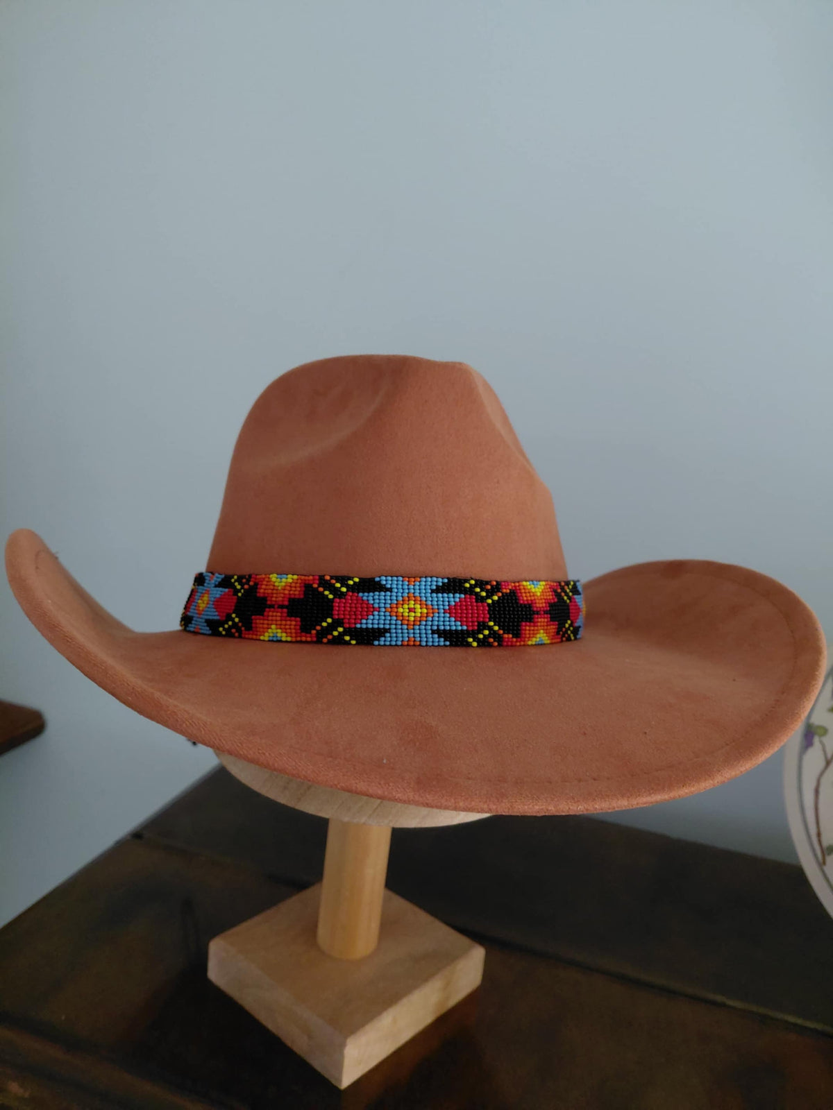 Caramel Western Cowboy Hat | Hand-Beaded Artisan Hat Band