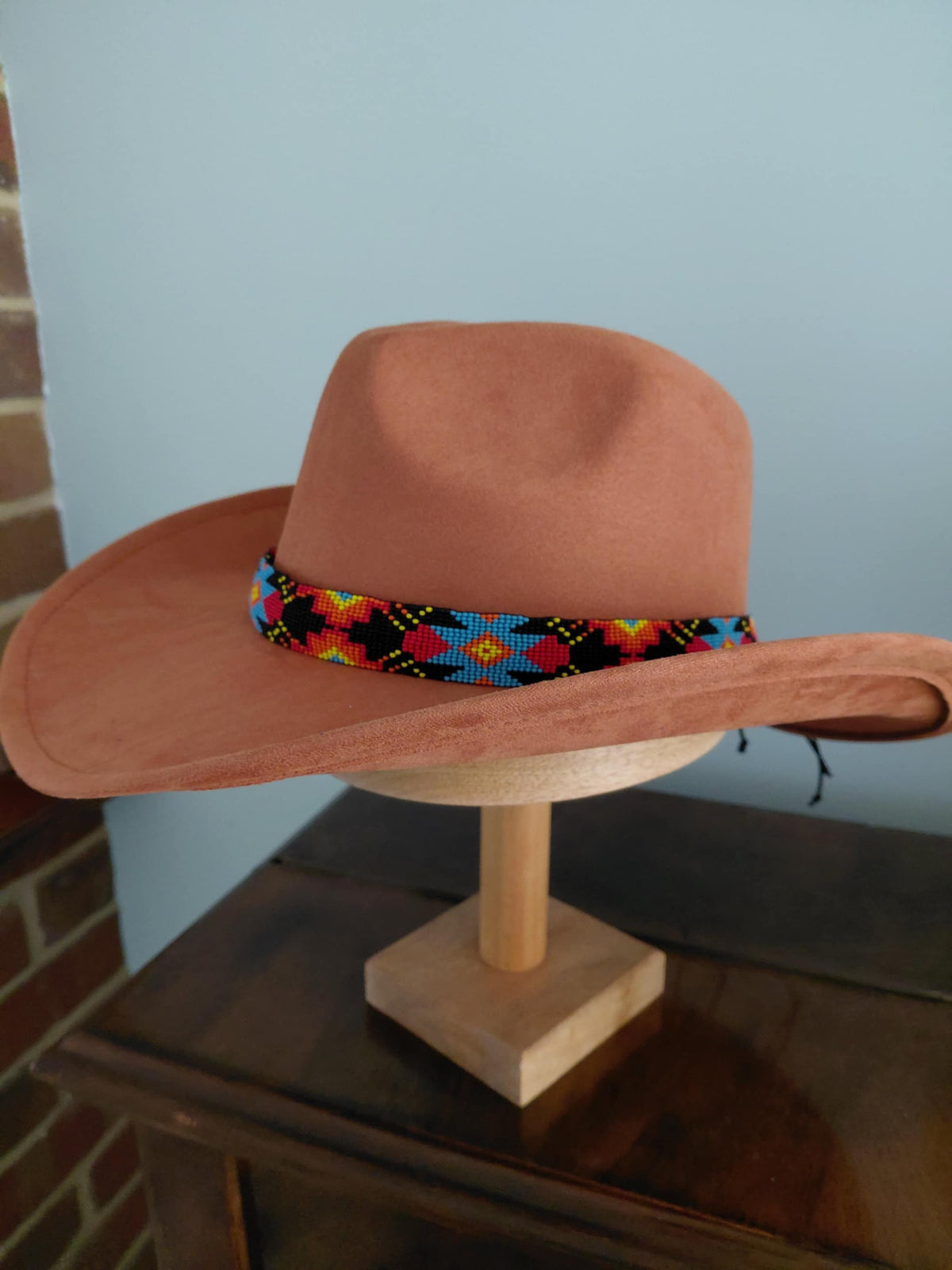 Caramel Western Cowboy Hat | Hand-Beaded Artisan Hat Band