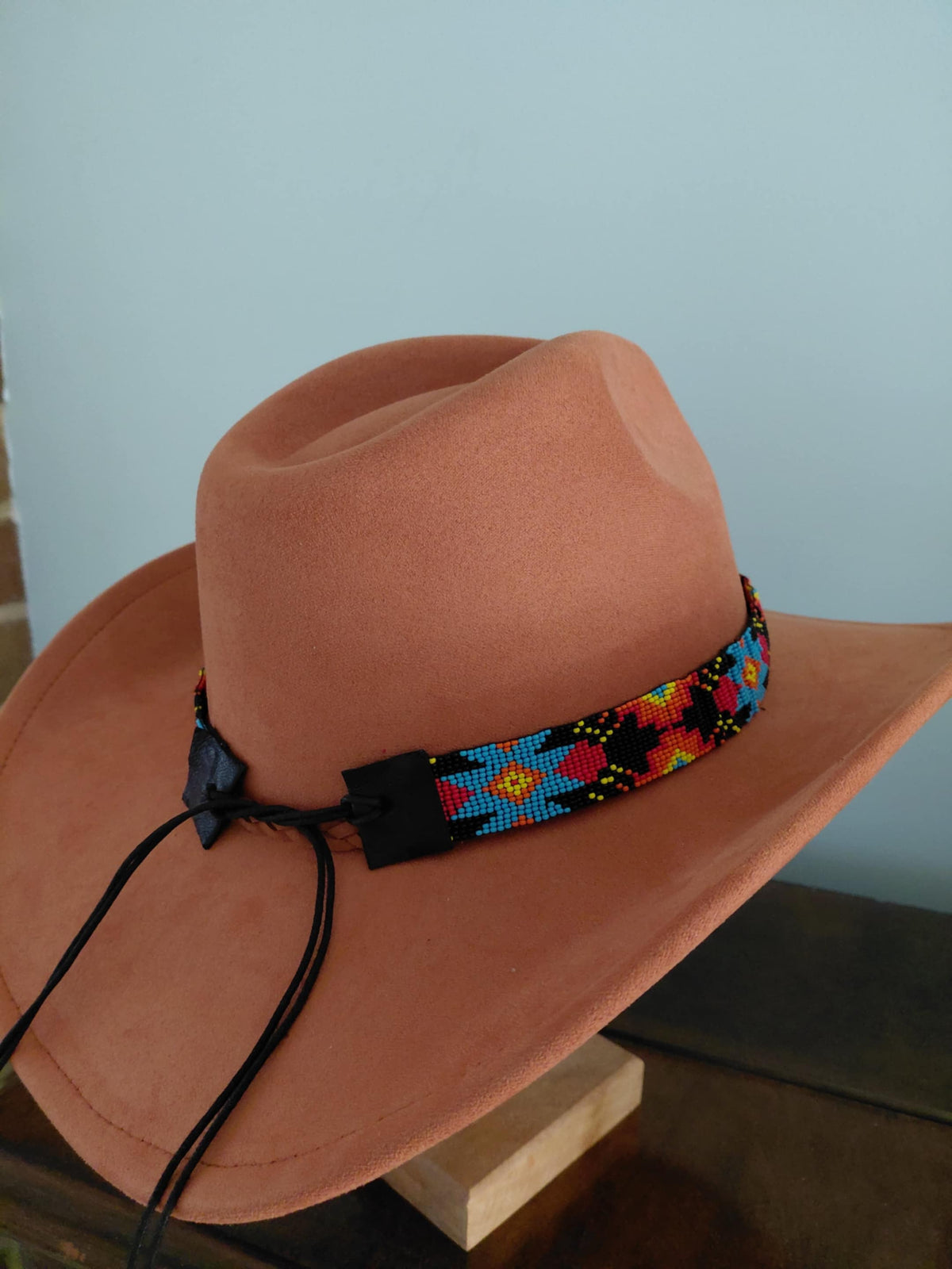 Caramel Western Cowboy Hat | Hand-Beaded Artisan Hat Band