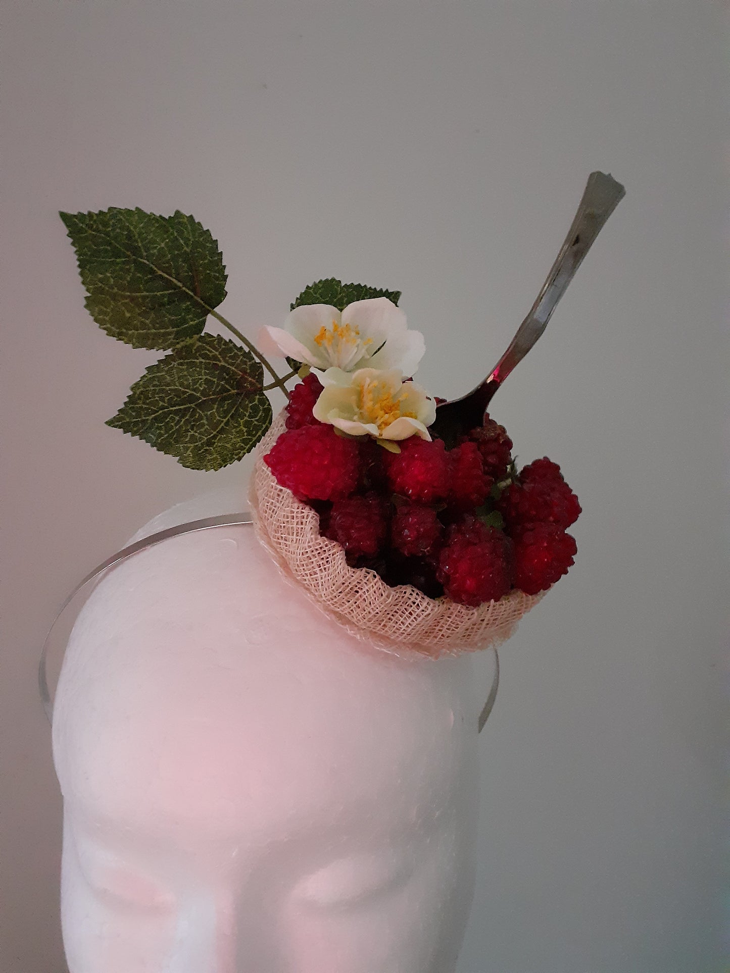 Raspberry tart headpiece