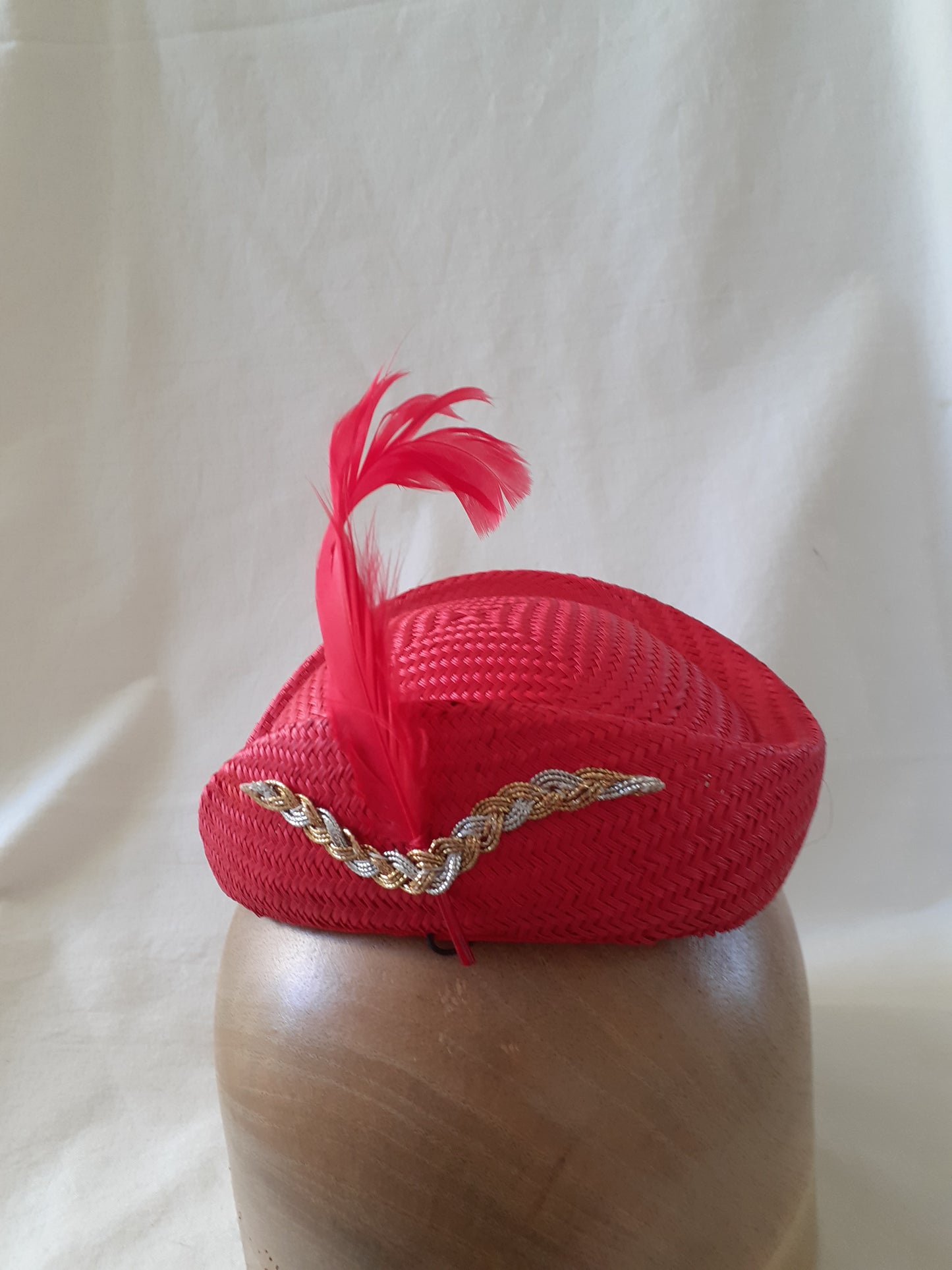 Red 'air hostess' hat