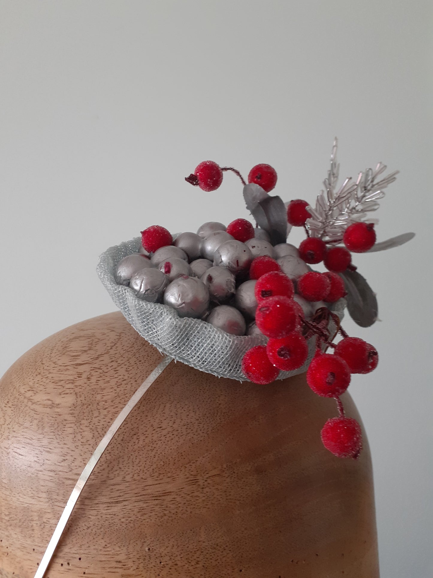 Frosty berry tart headpiece