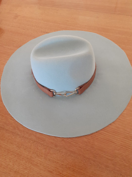 Duck egg blue felt fedora (The MidWester)