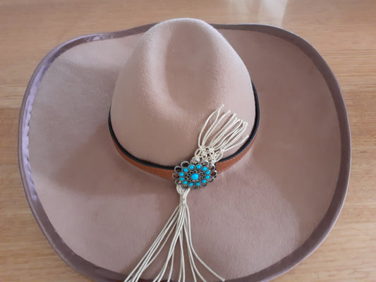 Tan wool felt cowboy hat (The Bootscooter)