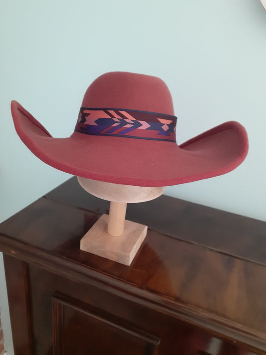 Rust felt cowboy hat (The Bootscooter)