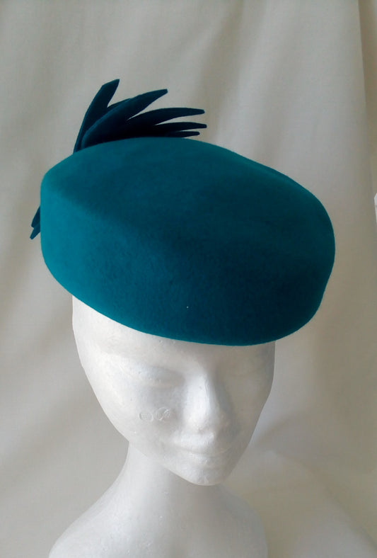 Blue felt hat