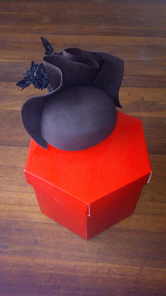 Brown felt percher